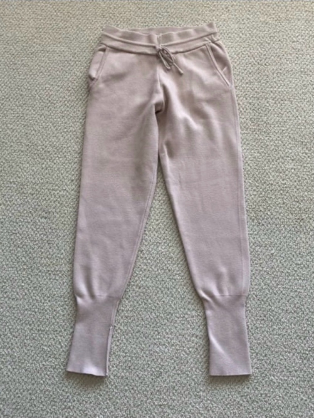 Zara Light Brown Joggers Sweatpants Pants Stretchy Textured Size Medium GUC